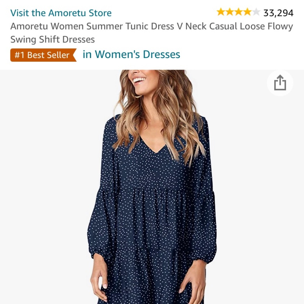 Best seller, amoretu women’s long sleeve dress!